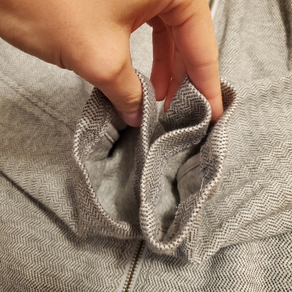 Eileen Fisher grey zipper patterns moto jacket. Long sleeves. Organic cotton. M. - Picture 8 of 13